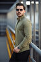 York Linen Men's Shirt - Khaki - 5
