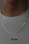 Figaro Model Men's Stainless Steel Chain Necklace Thin 4 mm Eck55K - 9