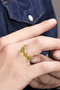 Unisex Anti-Stress Stainless Steel Wedding Band Ring with Rotating Chain Detail CL43 - 3