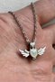 Shining in the Dark Phosphorescent Angel Winged Heart Necklace bbk53 - 6