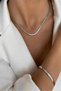 Italian Flat Snake Model Stainless Steel Necklace and Bracelet Set Scb25S - 4