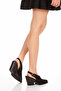 Women's Genuine Leather Western Sandals 6308 Black Suede - 4