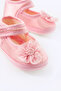 Non-Slip Sole Velcro Floral Satin First Step Baby Booties - 3