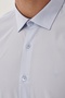 Men's Light Blue Easy-Iron Non-Iron Cotton Slim Fit Slim Fit Classic Collar Shirt - 3