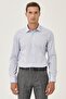 Men's Light Blue Easy-Iron Non-Iron Cotton Slim Fit Slim Fit Classic Collar Shirt