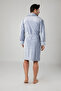 Embroidered Piping Şalyaka Welsoft Men's Dressing Gown - 2