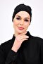 Plain Seamless Combed Cotton Bonnet Black - Women's Hijab Tie Underwear Bonnet - 8