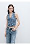 Floral Embroidered Crop Vest