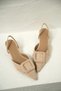 Nicole Beige Suede Buckle Women's Heeled Shoes - 4