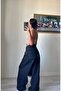 Women's Navy Blue Loose Cut Baggy Jean