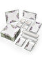 16 Pieces 6-Person Lavender Breakfast Set Handmade Breakfast Presentation Set Serving Plates - 3