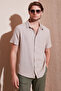 Cotton Regular Fit Single Pocket Short Sleeve Shirt Men's Shirt Cf25S 128230