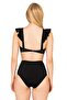 Women's Ruffle Rope Detailed High Waist Bikini Set - 2