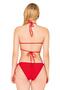 Beria Women's Cross-Tie Detailed Triangle String Red Bikini Set - 2