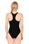 Women's Striped Black Pink Sports Swimmer Swimsuit - 2