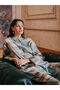 قميص نسائي من الساتان بنمط مختلط من LCW Modest