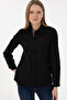 Women's Black Long Sleeve Basic Shirt 50288851 -Vr046 - 3