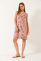 Women's Pink Patterned Viscose Dress 60171041 - 2