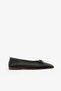 Black Genuine Leather Women's Ballerina Bow Detailed Casual Shoes