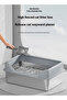 Stainless Steel Cat Litter Box Metal Litter Pan Tray with High Wall - 6