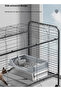 Stainless Steel Cat Litter Box Metal Litter Pan Tray with High Wall - 4