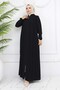 Robe Pleated Ferace Black 1009