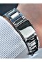Functional silver color waterproof steel band men's wristwatch - 4