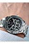 Functional silver color waterproof steel band men's wristwatch - 2