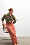 Women's Tile Waist Elastic Flowy Satin Flared Skirt - 5