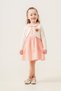 Knitwear Bolero Flower Detailed Baby Collar Muslin Girl's Sleeveless Dress - 3