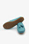 Blue Genuine Leather Loafer Shoe Tasseled Women's Flat Shoes - 6