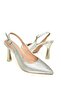U 676089207   Silver Snake Print Thin Heeled Women's Shoes - 8