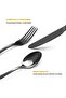 Silverware Set for 6, 24 Pieces Flatware Cutlery Set Stainless Steel Dinnerware (Black) - 3