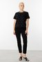 Short Sleeve Blouse with Pearl Detail on the Collar - 3