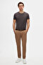 Slim Fit Anthracite Crew Neck 100% Cotton Breathable T-Shirt - 4
