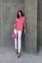 Women's Floral Lace Embroidery Detailed Linen Shirt