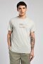 Desav Men's 100% Cotton O-Neck T-Shirt Stone - 2