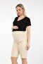 4440-Cotton Lycra Maternity Combed Cotton Shorts with Abdominal Band - 2