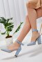 Lole Baby Blue Suede Heeled Shoes
