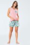 3342 Mother & Daughter Woven Leaf Sleeveless Shorts Set Powder - 7