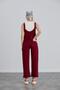 IŞIL 4493-Binding Strap Non-Knee Combed Cotton Pregnant Gardener-Jumpsuit - 7