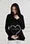8626-Stoned Print Breastfeeding Detail Maternity Sweatshirt - 5