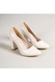 Marry White Mother of Pearl Detailed Heeled Women's Shoes - 4