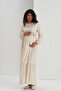 M049-su Stoned Maternity Viscose Maxi Dress - 3