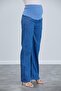 8798-Pregnant Lycra Wide Leg Jeans - 7