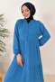 Selur V-Neck Dress 1360 - Indigo - 4