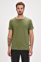 Solid Green Basic Men's T-Shirt - 2