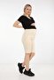 4440-Cotton Lycra Maternity Combed Cotton Shorts with Abdominal Band - 3