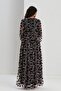 A024-Sharmaşık Pattern Organized Tulle Double Breasted Collar Maternity Dress - 8