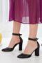 Lole Black Skin Heeled Shoes